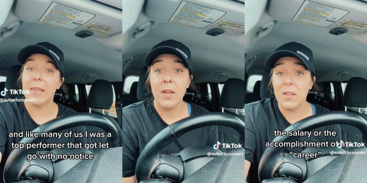 Laid-off employee explaining where she went wrong TikTok