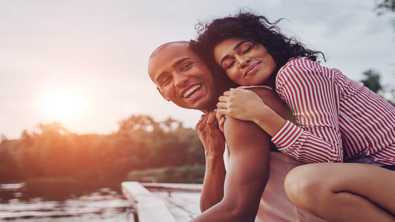 couple smiling