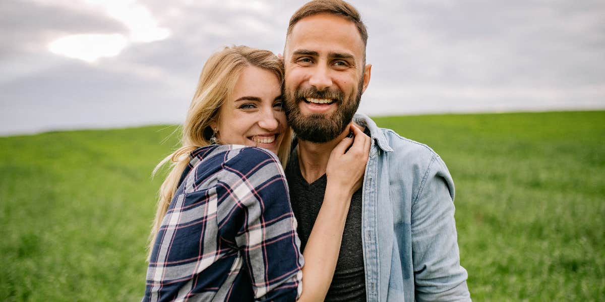 happy couple smiling