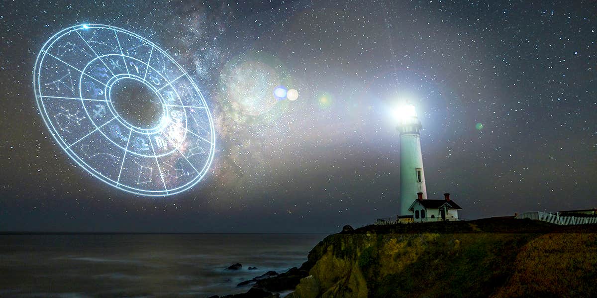 Zodiac Signs Who Confess Their Love On August 19, 2023, During Moon Opposite Neptune lighthouse and zodiac wheel