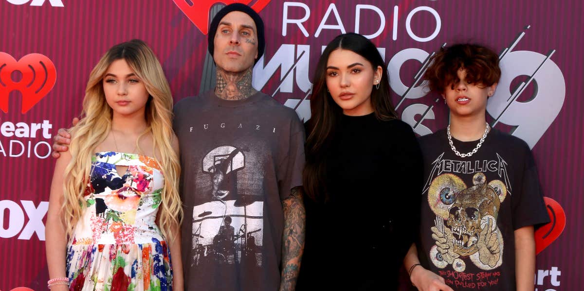 Travis Barker and his three kids