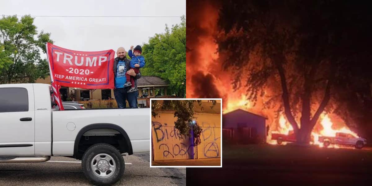 Man Charged With Setting His Own Truck On Fire After Claiming Biden Supporters Did It Trump supporter fire