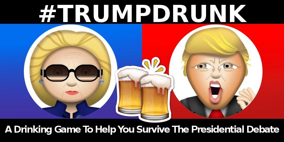 trump hillary drinking game debate 