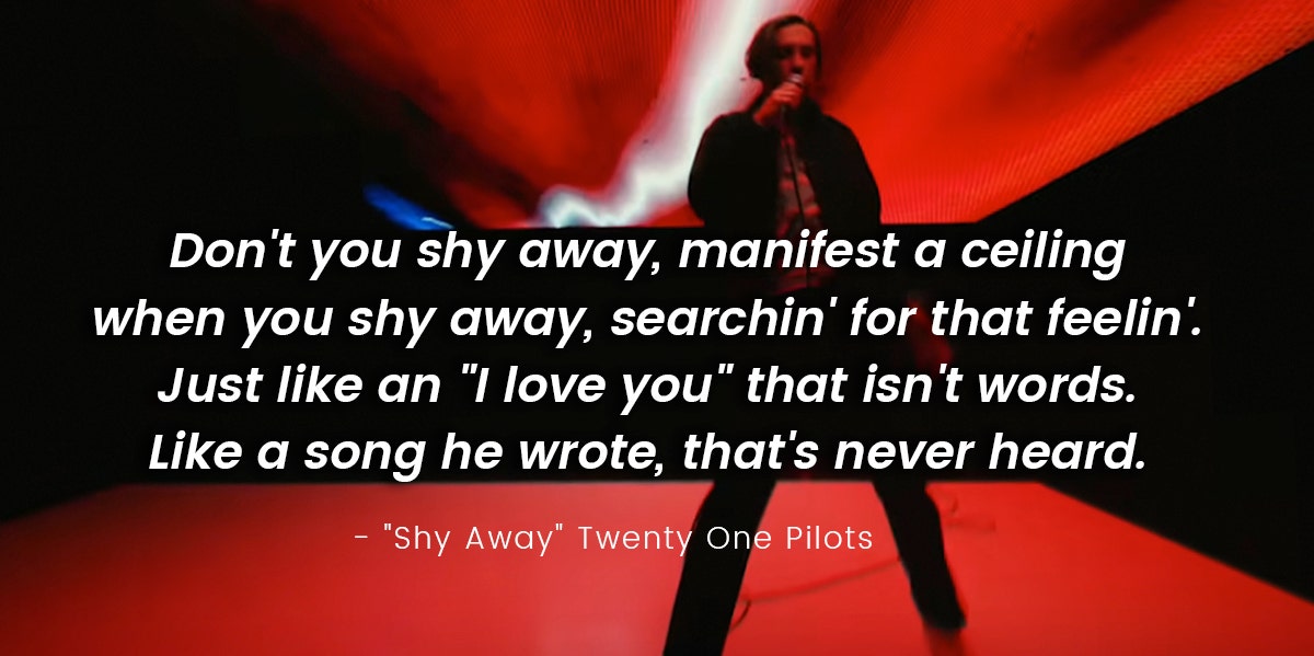 twenty one pilots lyrics shy away