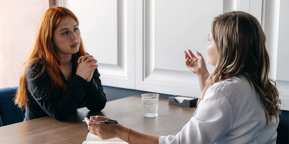 woman in therapy with therapist