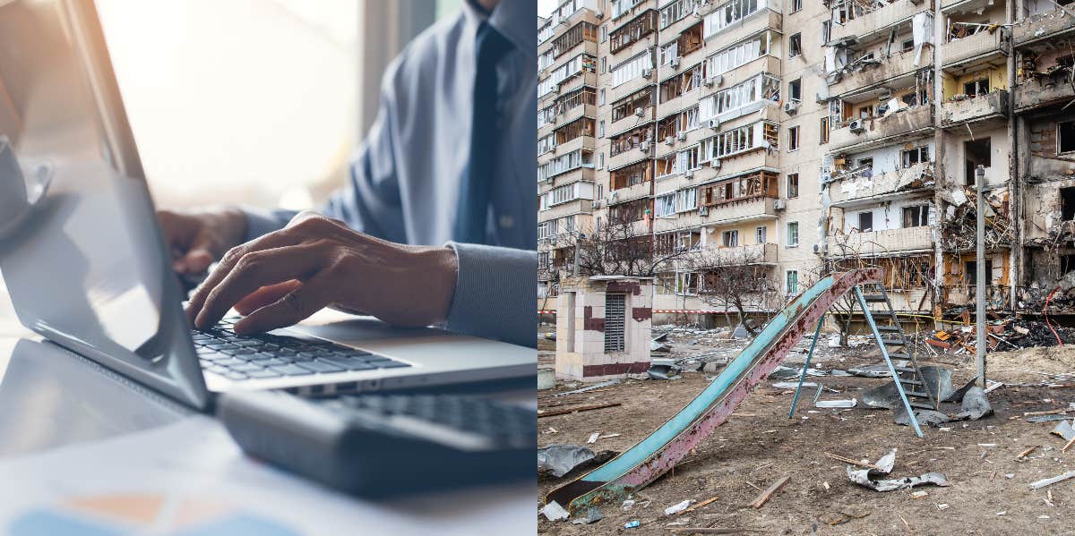 Remote worker, Kyiv during Russian invasion