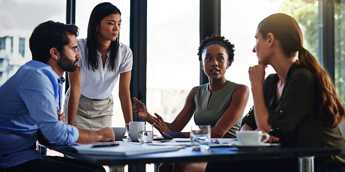 company team having meeting