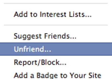 unfriend