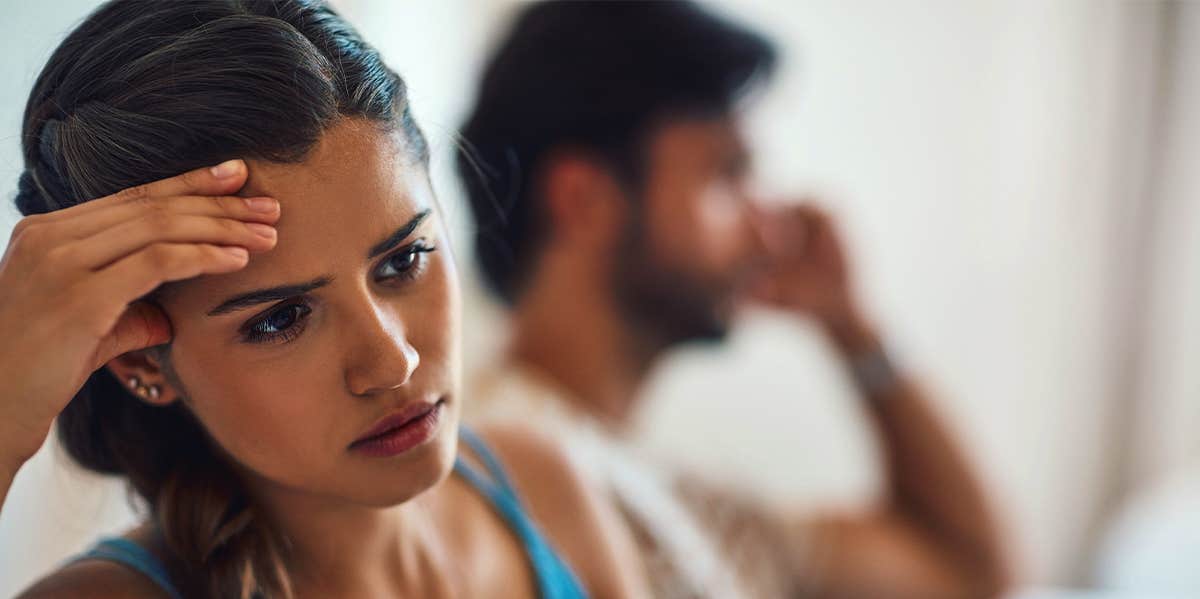 woman confused thinking about divorce