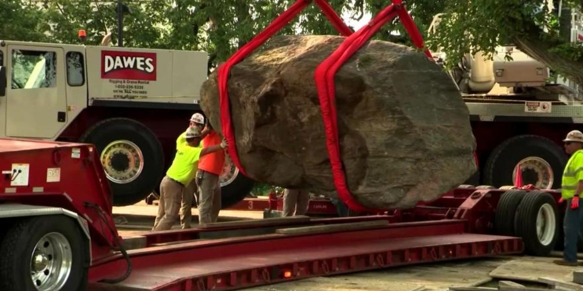 Why Was Chamberlin Rock Removed? University Of Wisconsin Gets Rid Of 'Racist' Boulder Chamberlin Rock University Of Wisconsin Removed