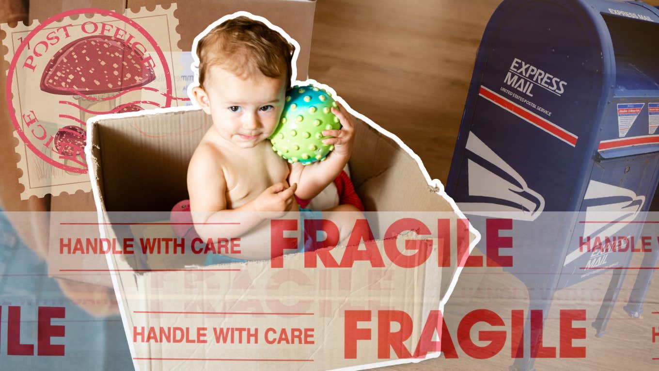 The U.S. Post Office Used To Send Babies In The Mail baby being wrapped up and sent through the mail to grandmas