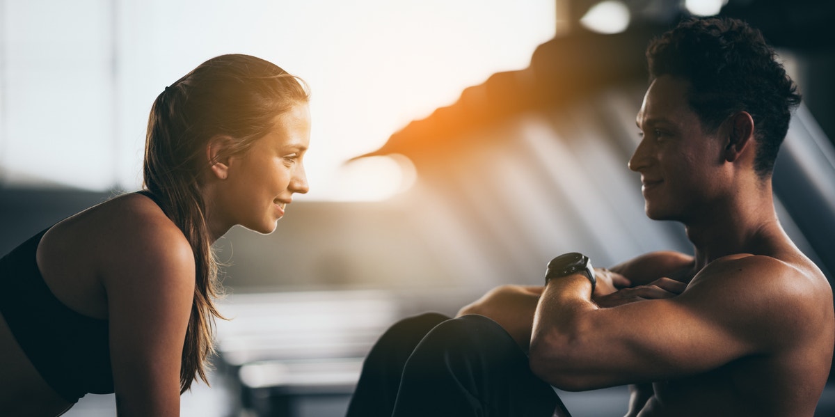 woman working out at gym