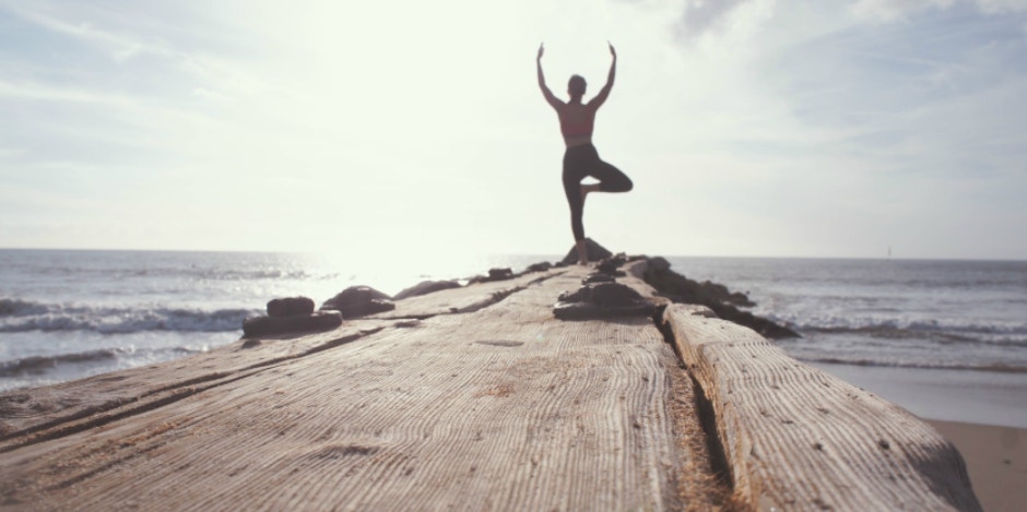 a crater in Utah where you can take a yoga class