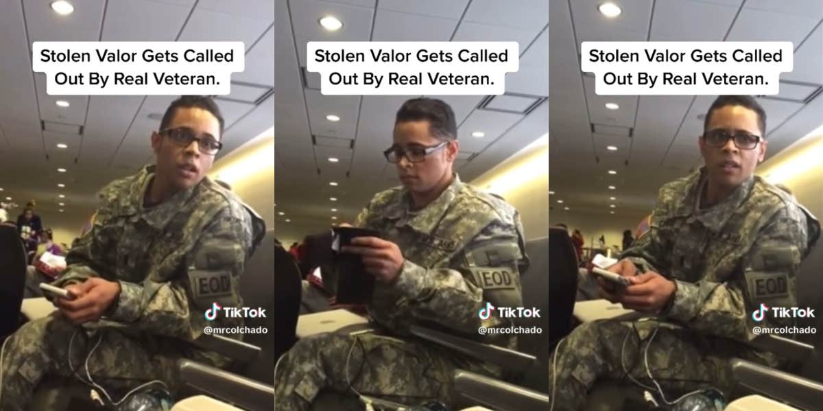 Man pretending to be in the Army