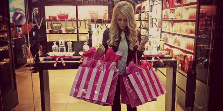 woman victorias secret bags