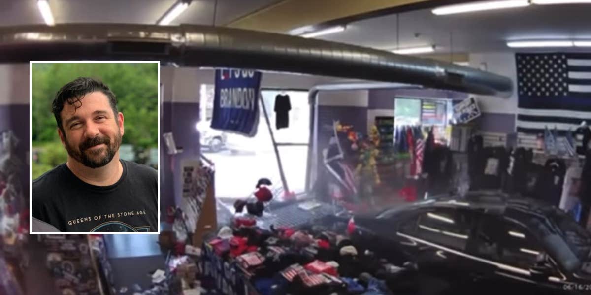 Video Shows Man Driving Car Into A Trump Merchandise Store Trump store