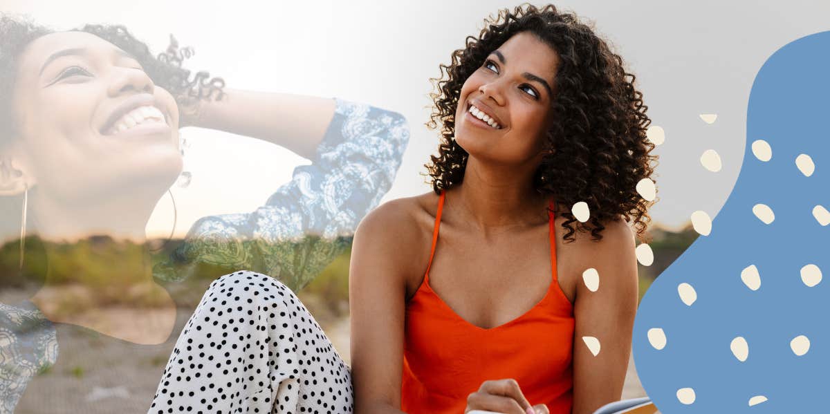 7 Small Habits Of Optimistic People That Tend To Be The Happiest Happy woman sitting at the beach