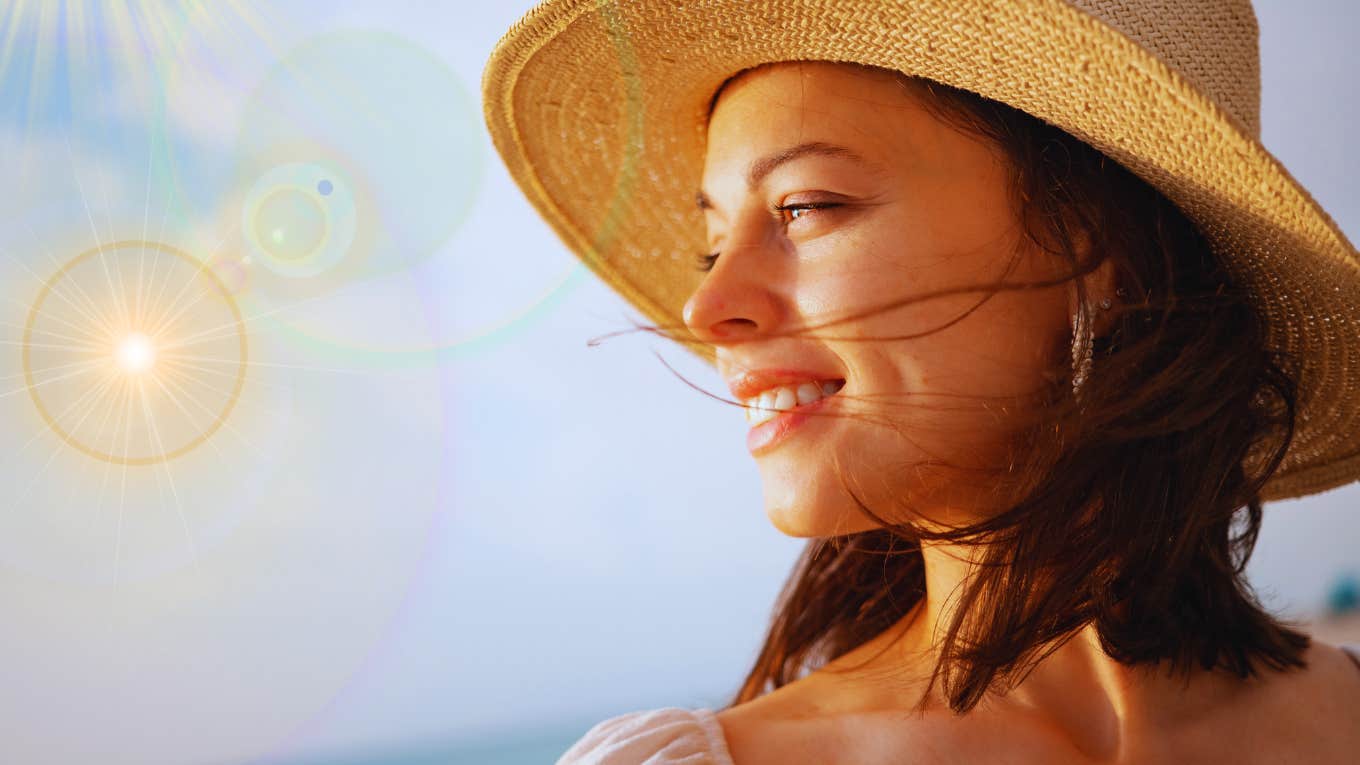 woman in the sun getting vitamin D