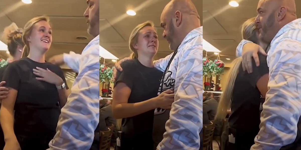 Video Shows Waitress Crying After Receiving $1300 Tip Just In Time For The Holidays waitress, tip, customer