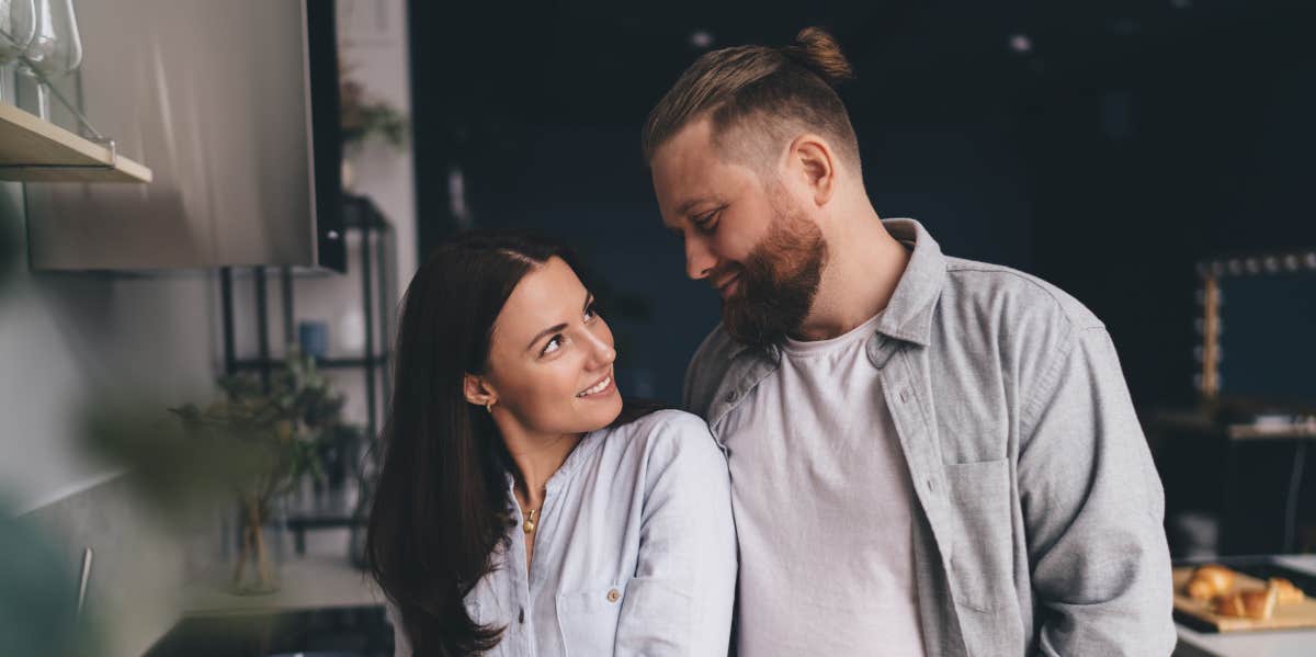 couple in a kitchen