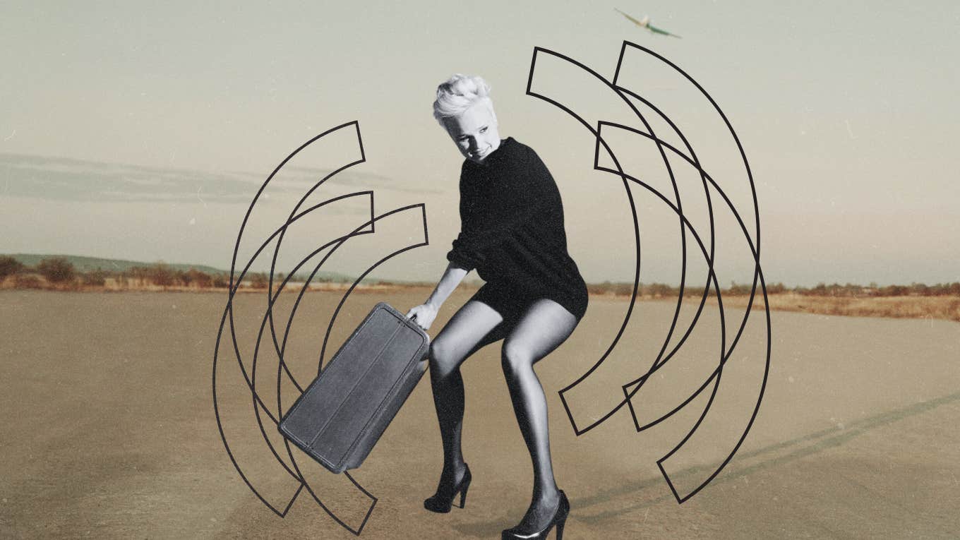 The 5 Step Process That Makes Leaving Your Cruel Partner Much Easier Woman chucking her suitcase and leaving