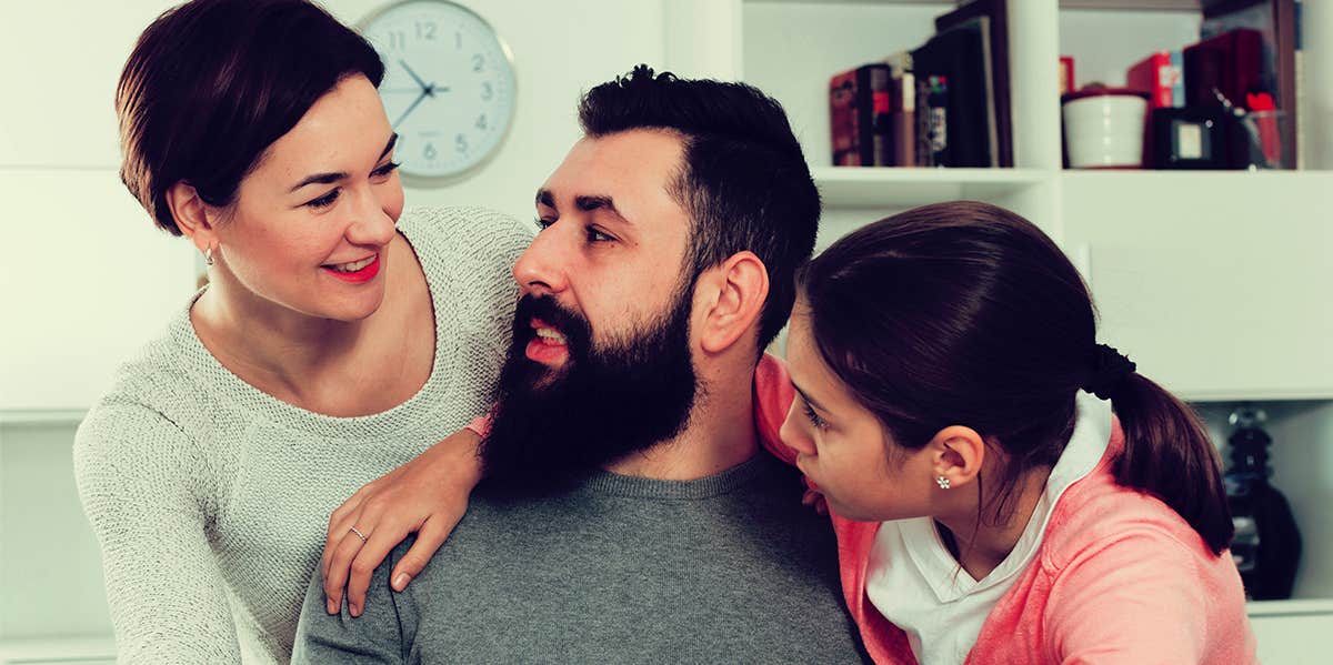 two parents and daughter