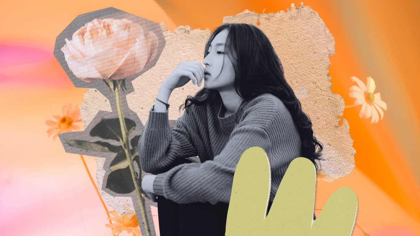 How To Heal Your Heart After You've Been Left Somber woman healing her heart