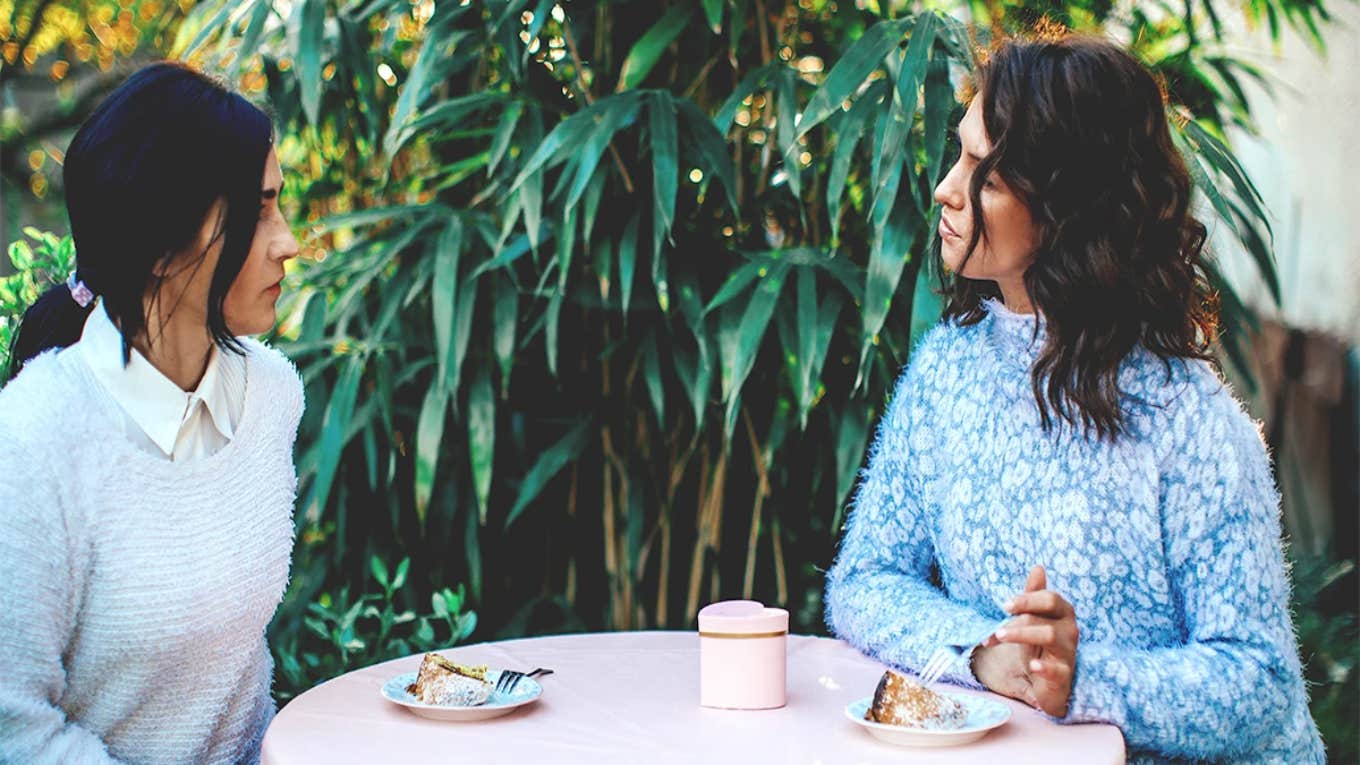 6 Ways To Shut Down Emotionally Manipulative Parents And In-Laws two women having a conversation