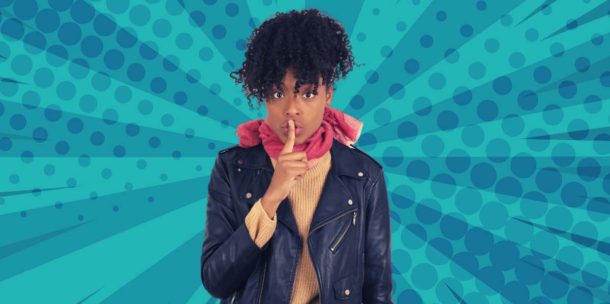 How To Think Before You Speak: 4 Tips woman shushing