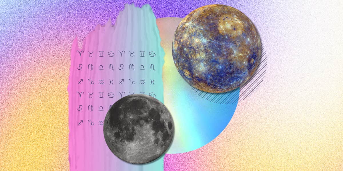 zodiac signs, moon, mercury