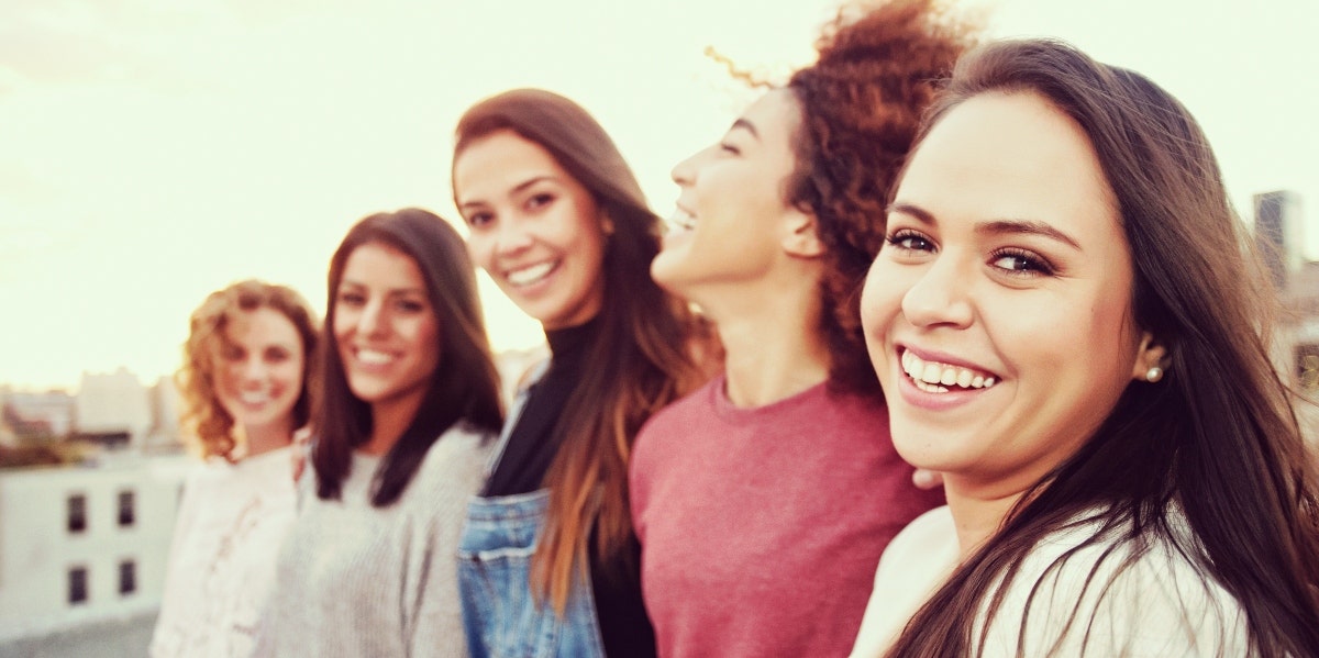 women showing different types of emotions