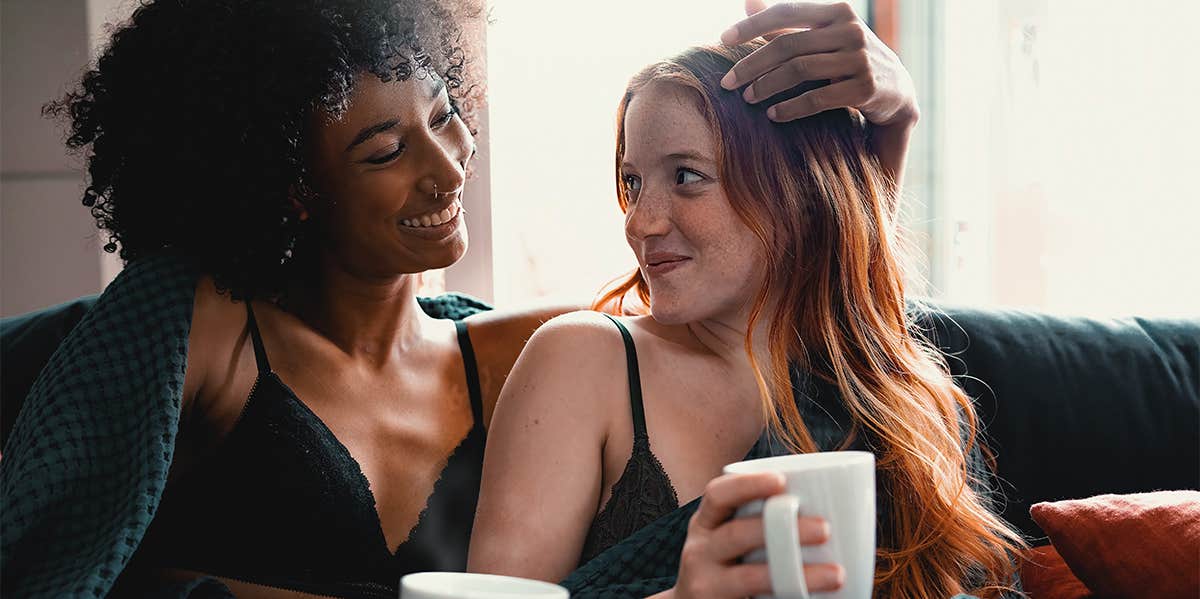 I Grew Up Biromantic In A Heteronormative World 2 women cuddling