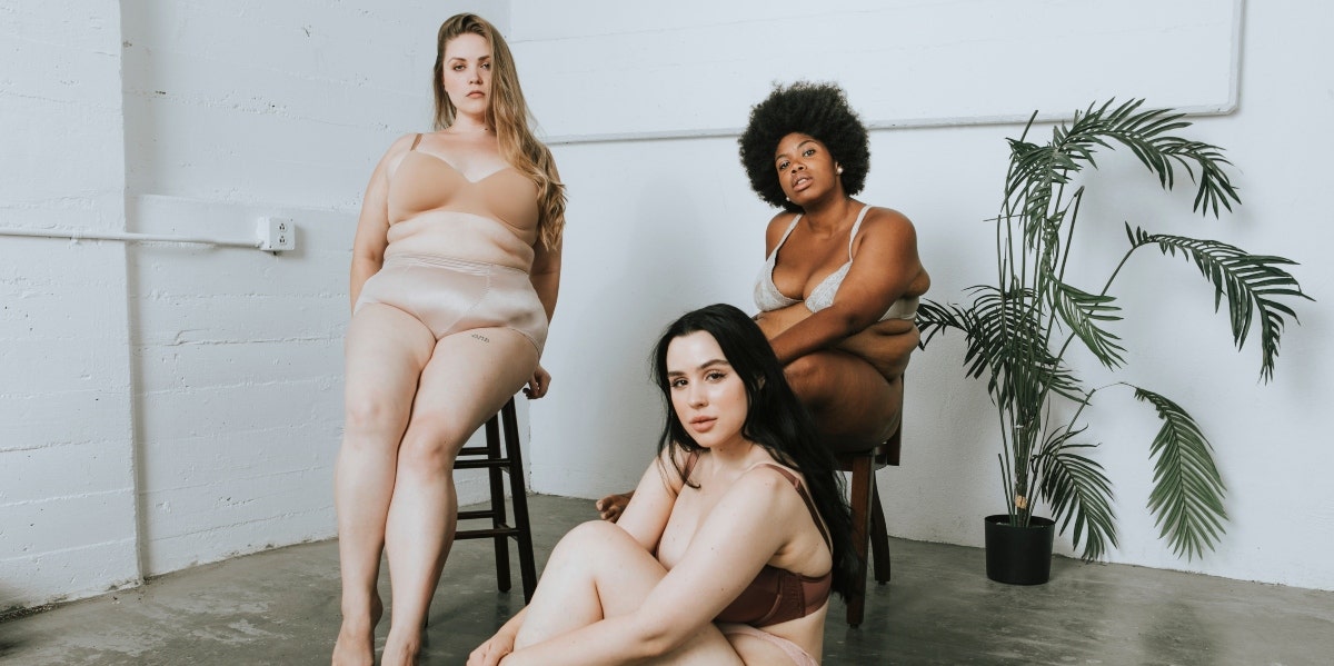 What Guys Really Think About Your Body, As Told By Men three women wearing underwear