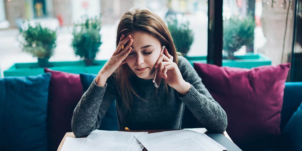 busy woman stressed