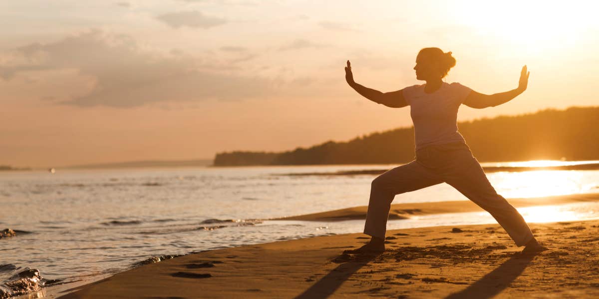 woman doing qigong