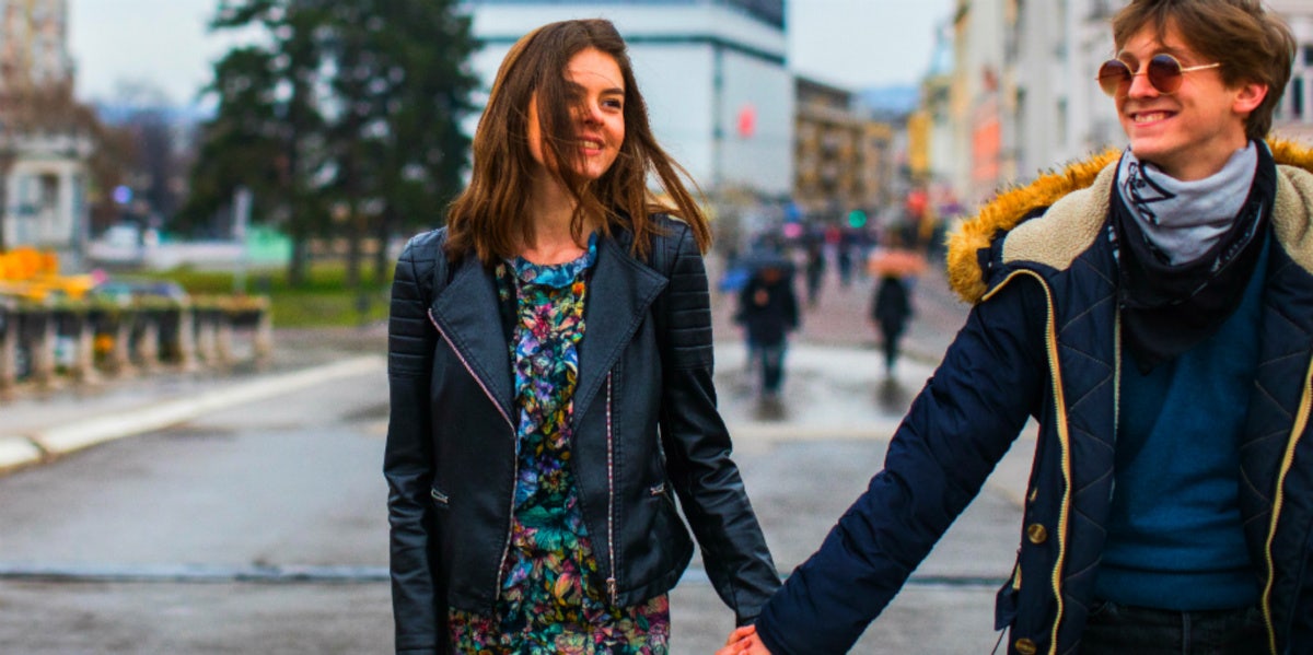 couple holding hands