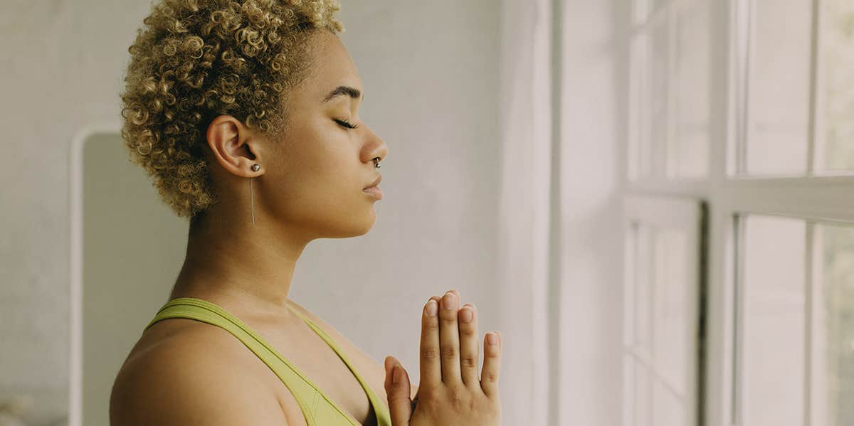 person meditating