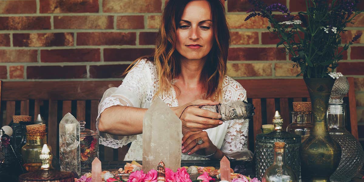 woman practicing spiritual healing