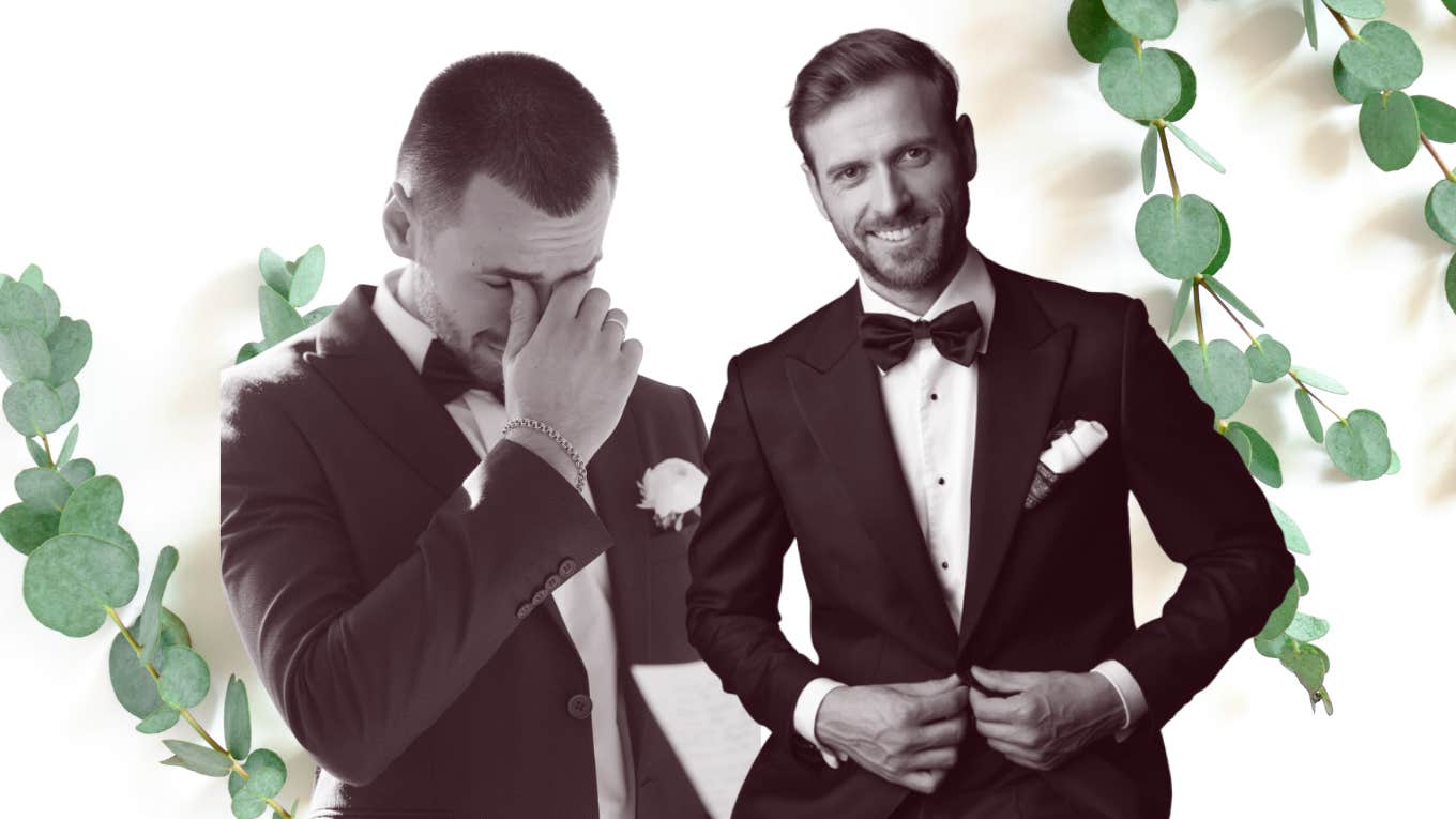 What It Means When The Groom Doesn't Cry Seeing His Bride Walk Down The Aisle groom, wedding crying