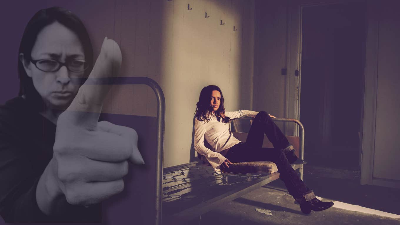 My Abusive Mother Hated Me And Broke Me Down My Entire Life Woman sitting in dark room, sad