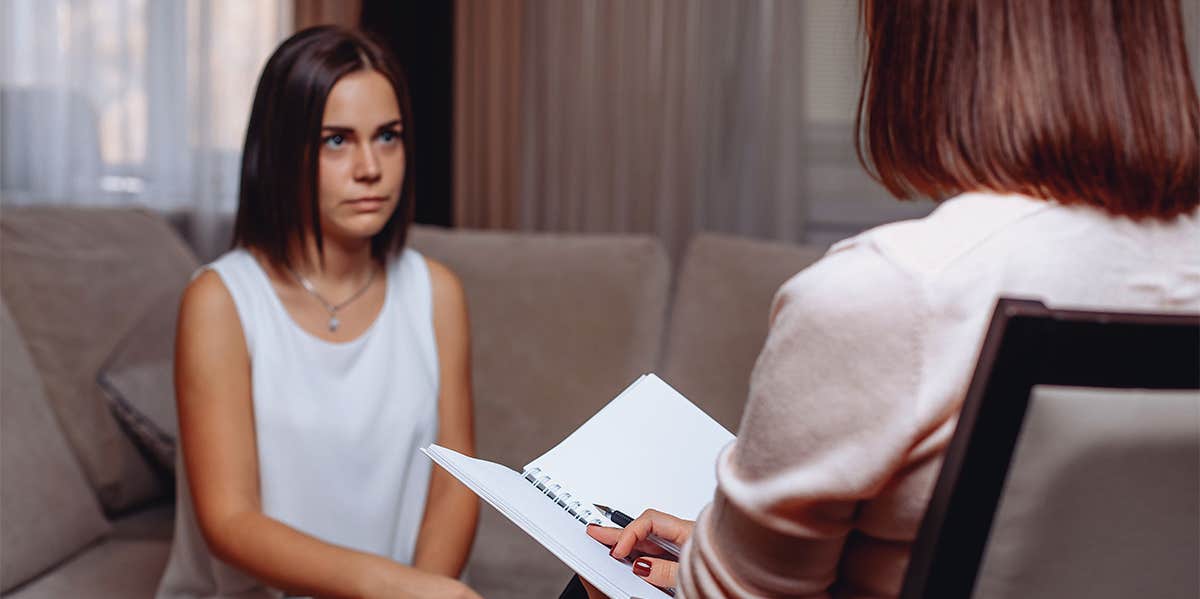 woman talking to psychiatrist