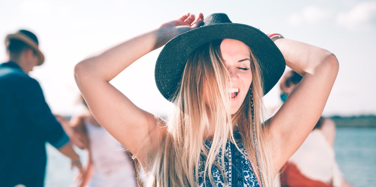 woman dancing by herself