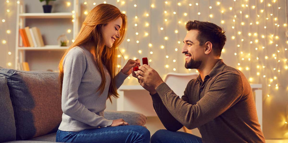 What A Guy Truly Thinks About Getting Engaged couple getting engaged