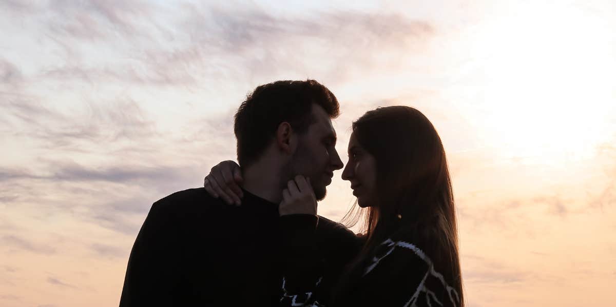 couple with sunset