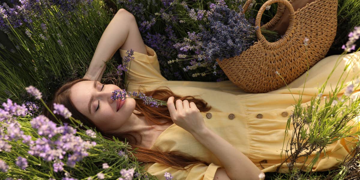 woman in lavender field