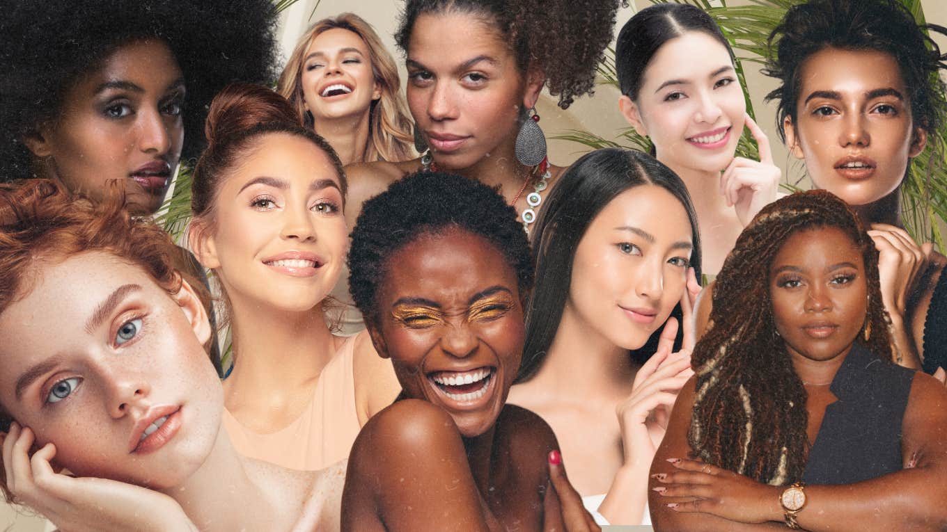 group of beautiful and diverse women 