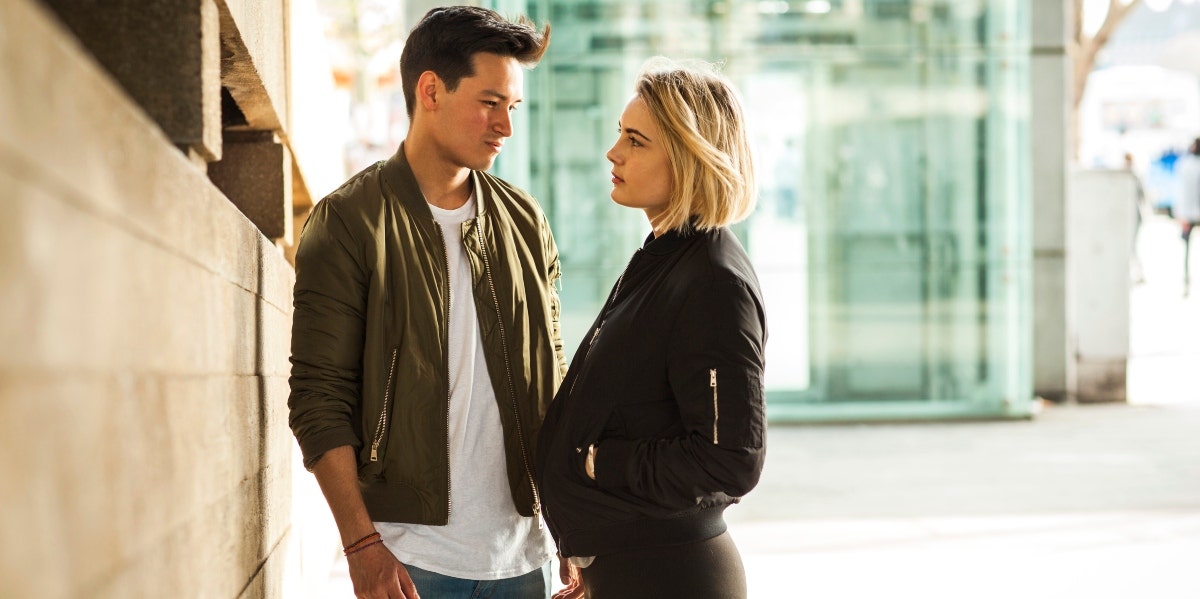 when to break up man and woman in leather jackets