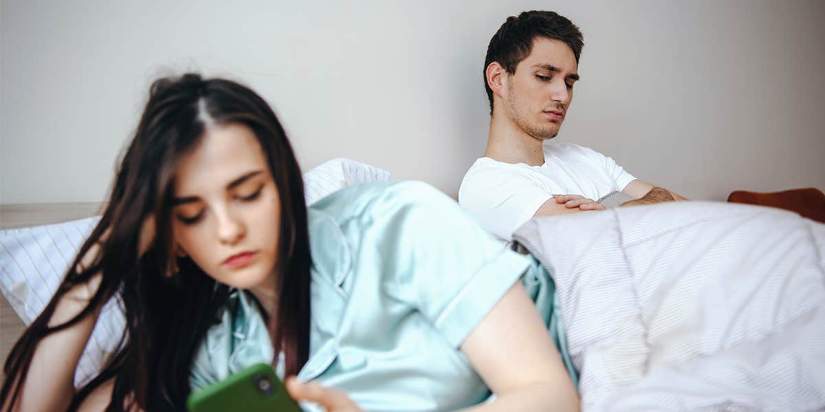 The #1 Thing To Do When You Crave Your Partner's Love And Attention girl texting ignoring boyfriend