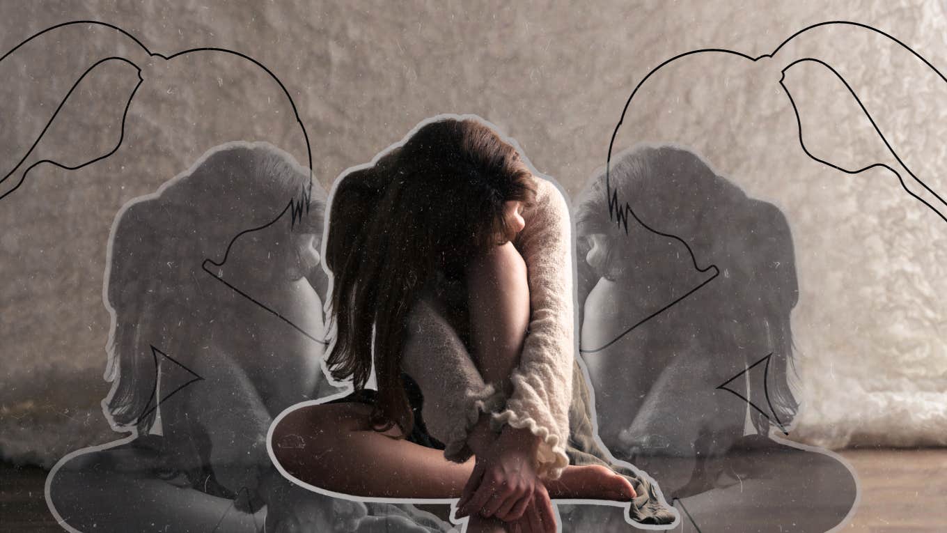 When You're In The 'Gray Area' Of Being Suicidal Depressed woman, big emotions
