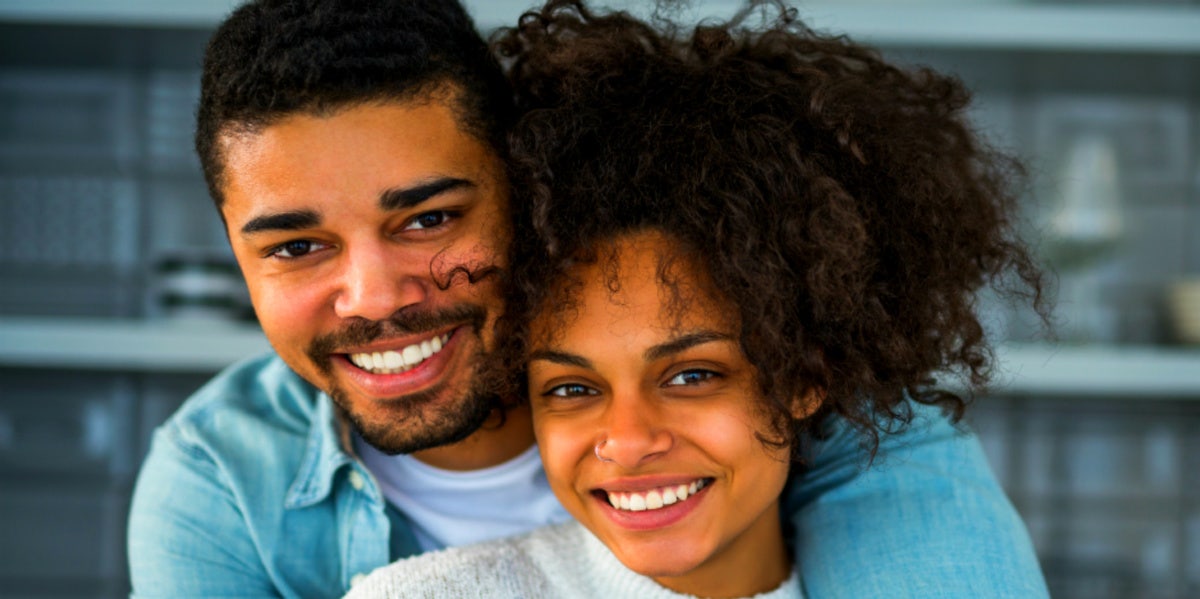 couple smiling